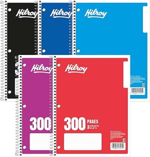 Notebook Coil 6 X 9  300 Page 5 Subject - main view