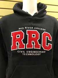 HOODIE UX CIVIL ENGINEERING RED RRC w/WHITE