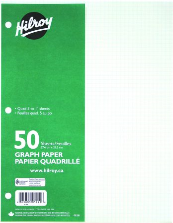 GRAPH PAPER 5 Squares per 1 inch (SKU 1027526975)