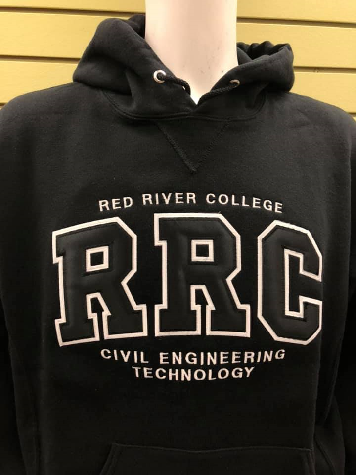 Hoodie Ux Civil Engineer Black Letter White Stitch Campus Store