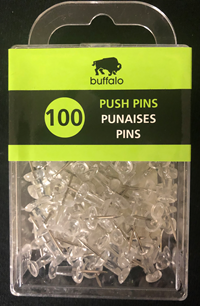 Push Pins 100 Pack Transparent