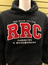 HOODIE UX CABINETRY & WOODWORKING RED RRC w/ WHITE STITCHING