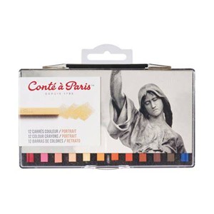 CARRES COLOURED PLASTIC BOX x 12 PORTRAIT HUES - main view
