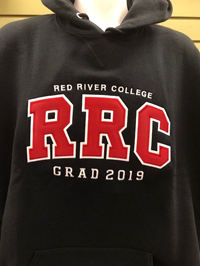 Hoodie Ux Grad 2019 Red Letters White Stitching