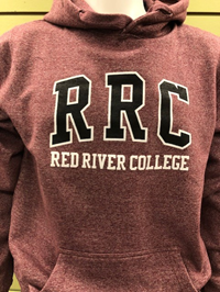 HOODIE UX RRC BLACK LETTERS w/WHITE OUTLINE