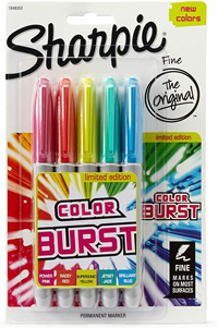 Marker Sharpie Assorted 5 Pack Colour Burst