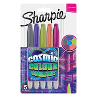 Marker Sharpie Assorted 5 Pack Cosmic Colours