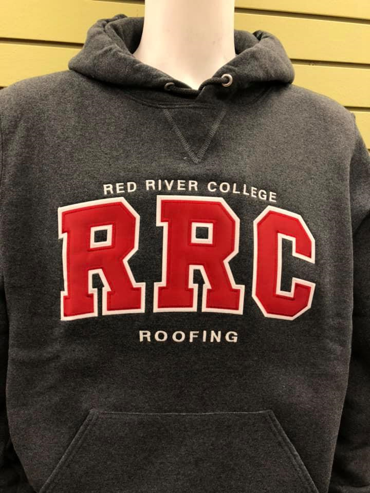 HOODIE UX ROOFING RED RRC w/ WHITE STITCHING Campus Store