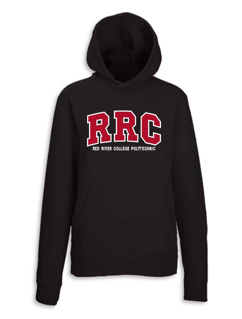HOODIE UX STAND RRC POLY RED RRC w/WHITE STITCHING