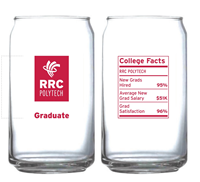 GLASS RRC-P w/RED GRADUATE COLLECTOR POP CAN