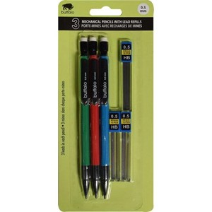 PENCIL MECHANICAL .5MM 3PK w/ 36 LEADS - main view