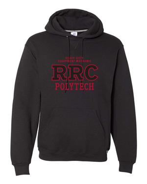 HOODIE UX HEAVY DUTY EQUIP MECHANIC BLACK RRC-P w/ RED STITCHING -  1