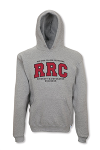 HOODIE UX AIRCRAFT MAINT ENGINEER RED RRC-P w/BLACK STITCHING
