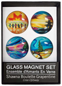 Magnet Glass Shawna B Grapentine Indigineous Artist