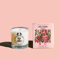 Candle Coal And Canary Super Powers & Fresh Cut Flowers