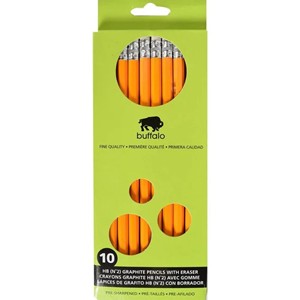PENCIL GRAPHITE w/ ERASER - 10 pk - main view