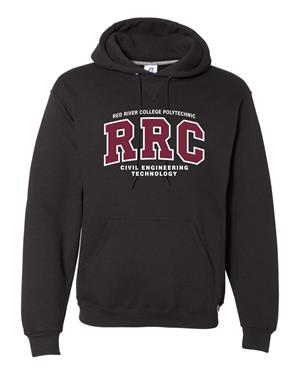 Image of HOODIE UX CIVIL ENGINEERING TECH w/BURGUNDY RRC-P  WHITE STITCHING -  1