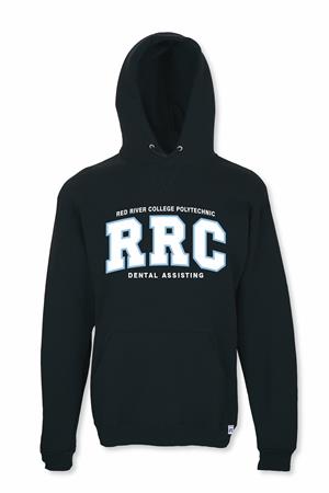 Image of HOODIE UX DENTAL ASSISTING WHITE RRC-P w/ARCTIC BLUE & WHITE STITCHING -  1