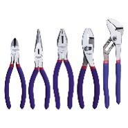 Pliers Set(5) , Standard Cushion Grip Manual Pouch, Dipped - main view