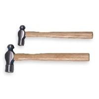 Ball Pein Hammer Set, Wood, 452 G/905 G Head Wt, 1 3/16 In/1 35/64 In Face Dia, Plain Grip