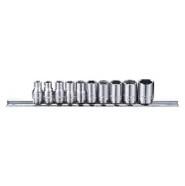Socket Set,1/4",Sae,Chrome,10Pcs - main view