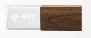 USB WALNUT & CRYSTAL w/ETCHED RRC POLYTECH - main view