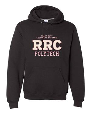 HOODIE UX HEAVY DUTY EQUIP MECHANIC VINTAGE WHITE RRC-P w/ BLUSH PINK STITCHING -  1