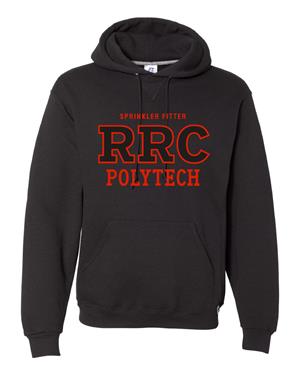 HOODIE UX SPRINKLER FITTER BLACK RRC w/ RED STITCHING -  1