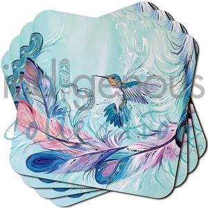 Coaster Indigenous Hummingbird Feathers - main view