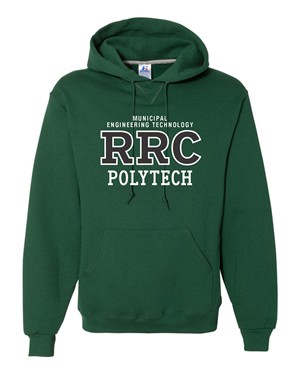 HOODIE UX MUNICIPAL ENG TECH BLK HEATH RRC-P w/WHITE STITCHING -  1