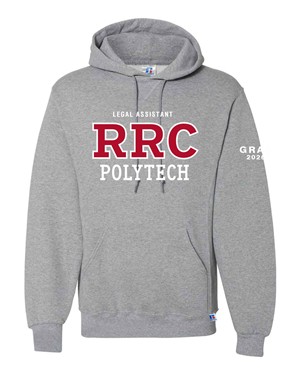 HOODIE UX LEGAL ASSIST GRAD 2026 RED RRC-P w/WHITE STITCHING - main view