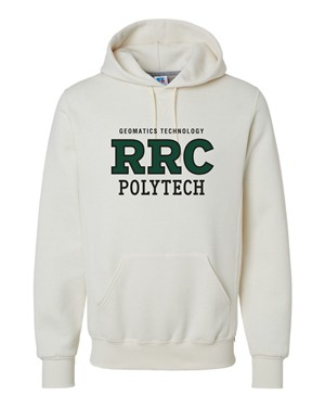 HOODIE UX GEOMATICS TECH DK GREEN RRC-P w/BLACK STITCHING -  1