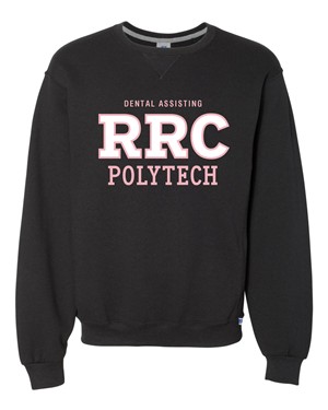 CREW NECK UX DENTAL ASSISTING WHITE RRC-P w/PINK STITCHING -  1