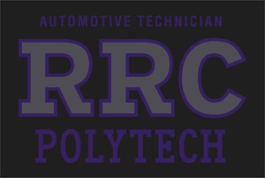 HOODIE UX AUTOMOTIVE TECHNICIAN BLK HEATH RRC-P w/ PURPLE STITCHING - main view