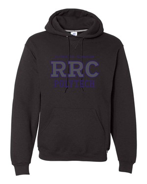 HOODIE UX AUTOMOTIVE TECHNICIAN BLK HEATH RRC-P w/ PURPLE STITCHING -  1